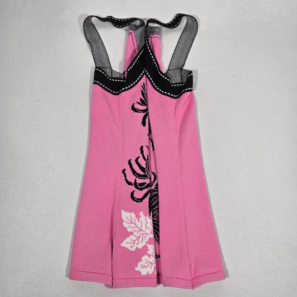 Y2K Vintage CACHE Cottagecore Pink Halter Strappy Slinky Knit Tank Top Size M. - Picture 9 of 17